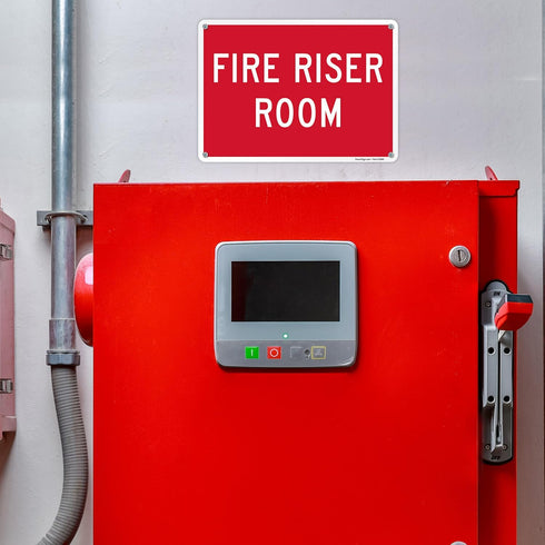 "Fire Riser Room" Sign By SmartSign | Aluminum 10" x 14"