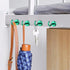 MIKEDE Magnetic Hooks, 40Lbs+ Heavy Duty Magnet Hooks for Cruise Cabins, Strong Neodymium Hanging Hooks (Green, 4 Pack)