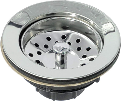 Basket Strainer 4 Inch Kitchen Sink Steel Drain with ABS Base for American Standard Kitchen Sink