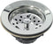 Basket Strainer 4 Inch Kitchen Sink Steel Drain with ABS Base for American Standard Kitchen Sink