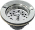 Basket Strainer 4 Inch Kitchen Sink Steel Drain with ABS Base for American Standard Kitchen Sink