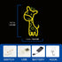 HOUJAUMAI 5V Giraffe Gifts for Kids Bedroom Night Light with Baby Smart Giraffe Lamp Cool Room Decor Bedside Lamp Boys