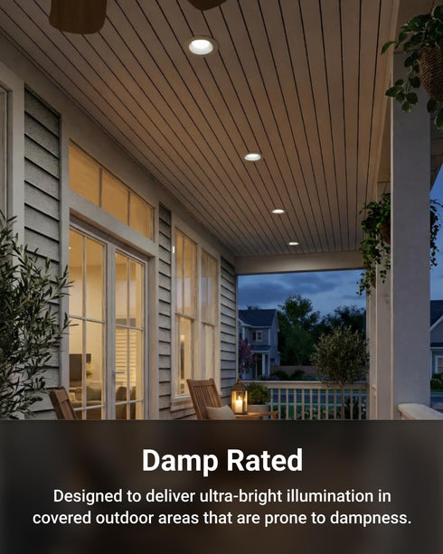 6 Inch, 965LM, 13W (100W 2700K/3000K/3500K/4000K/5000K, Dimmable, 4 Pack Sunco LED Recessed Lighting Retrofit Can