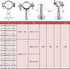 2PCS Wall Mount Ceiling Mount Pipe 304 Stainless Steel Pipe Supports, Adjustable Height for OD Pipe 15-19mm