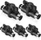 Boltigen 5Pack Pneumatic Push to Connect Ball Valve, 1/4”ODx 1/4“OD Quick Connect Air Control Fittings