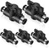 Boltigen 5Pack Pneumatic Push to Connect Ball Valve, 1/4”ODx 1/4“OD Quick Connect Air Control Fittings