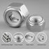 BNUOK 50Pcs #10-24 304 18-8 Lock Nuts, Nylon Insert Locknuts Stainless Steel SS Self-Locking Nuts, Coarse Thread Hex