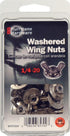 Hillman 707319 Zinc Die-Cast Washered Wing Nuts (1/4"-20), 50 Pieces, Silver