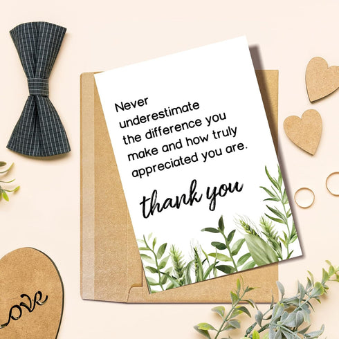 Naixiwen Employee Thank You Card, Appreciation Card for Coworker Boss Staff, Never Underestimate The Different You