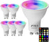 FTL GU10 Color Changing LED Bulbs with Remote Control, Dimmable 2700K-6000K, 5W 40W Equivalent, 30 Colors, 6 Pack