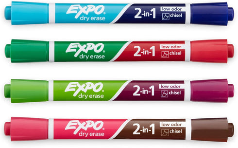 EXPO 1944656 2-in-1 Dry Erase Markers