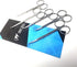 HTI BRAND 5 Pack Iris Micro Dissection Lab Sharp Scissors, Curved, 4.5" (11.43cm) Fine Point, Stainless Steel