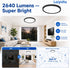 12 inch, 24W 2640LM Dimmable 5 2700K-6500K Ultra Thin LED Ceiling Light Flush Mount Ceiling Light, Color Temperatures