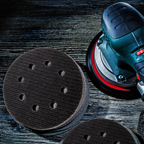 10 Pack 5 Inch 8 Soft Density Interface Pads Holes Hook and Loop Sponge Cushion Buffer Backing Pad Foam Sanding
