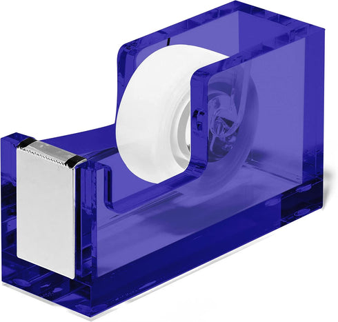 OfficeGoods Modern Acrylic Tape Dispenser - Non-Slip Rubber Holder, Perfect for Home, School, or Office Desk