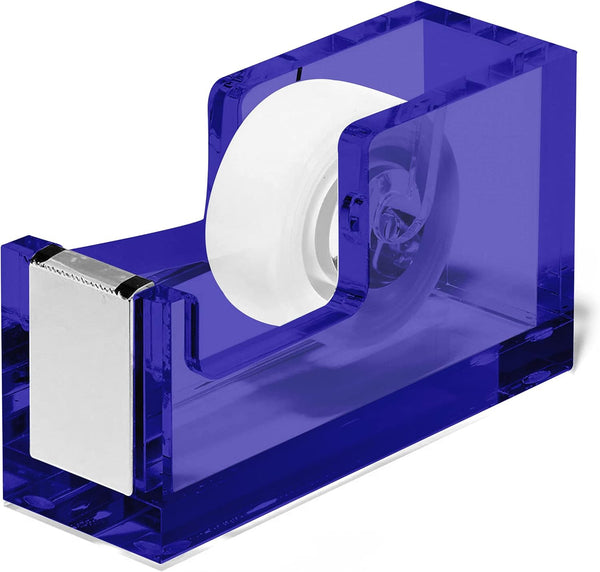 OfficeGoods Modern Acrylic Tape Dispenser - Non-Slip Rubber Holder, Perfect for Home, School, or Office Desk