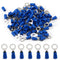 Fielect 100Pcs AWG16-14 Insulated Ring Terminals Connectors M8 Terminals Blue Electrical Wire Crimp Connectors