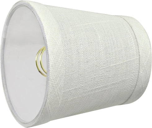 Aspen Creative 32713-2B, 3" 4" 4" Set 2 Empire Clip-On Chandelier Lamp Shade, Off White, Top x Bottom x Slant Height