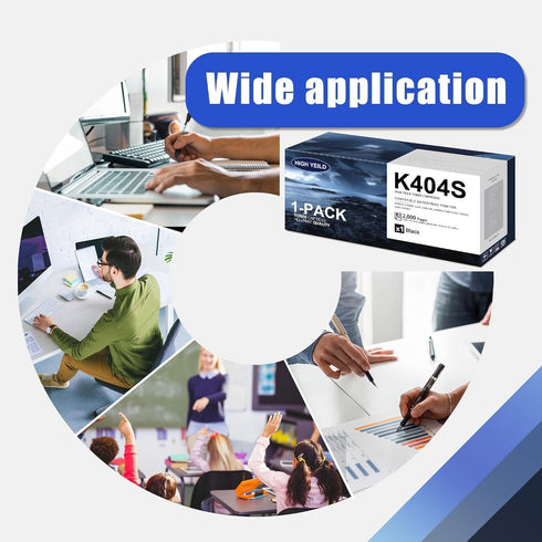 K404S Black Toner Cartridge Replacement for Samsung CLT-K404S, Toner for Xpress C430W C480FW, 1-Pack