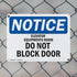(2 Pack) Elevator Equipment Room Do Not Block Door OSHA Notice Sign, 18 Inch X 12 Inch Aluminum