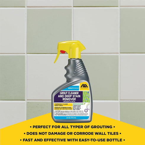 24 OZ, FILA Filagrout Net Grout Cleaner for Tile Floors, Ceramic Tile and Porcelain Tile, Non-acid and Biodegradable