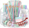 Lerheedi Scalloped Acrylic Pencil Holder Desk Organizer with 9 Compartments 360 Degree Rotating