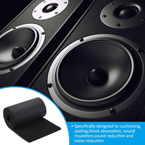1/2" 13" 78"L PATIKIL Closed Cell Neoprene Sponge Foam Sheet Roll, Easy Cut Weather Seal Rubber Insulation Soundproof