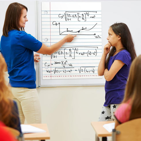 Large Lined Dry Erase Magnetic Paper for Whiteboard - Giant Sized Notebook Paper, 22'' x 28'' - Teacher Writing Supplies