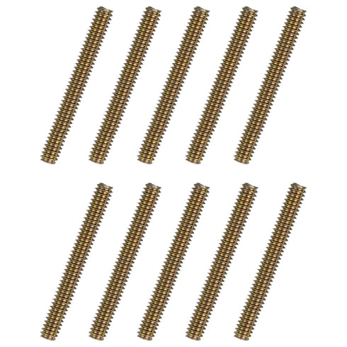uxcell 10pcs Fully Threaded Rods 1/4x2-3/4" Carbon Steel All Thread Studs for Furniture and Garden Assembly