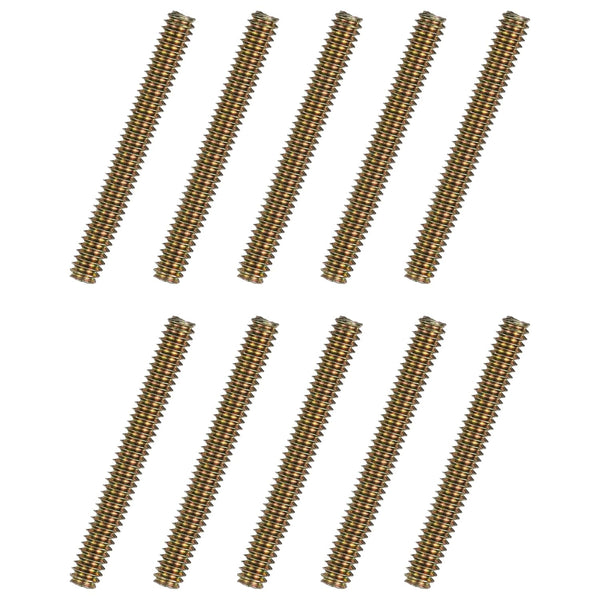 uxcell 10pcs Fully Threaded Rods 1/4x2-3/4" Carbon Steel All Thread Studs for Furniture and Garden Assembly