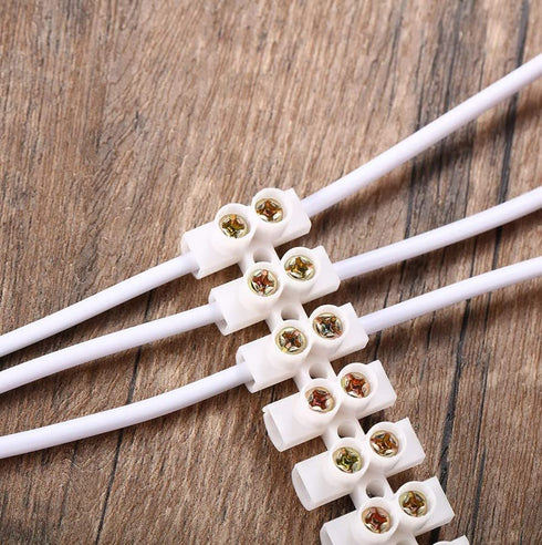 Terminal Blocks, 10Pcs 360V 10A Electric Terminal Strip Block, 12 Position Screw Terminals