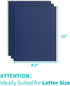 Binditek 100 Pack 12 Mil Sand-Textured Polycover, Midweight Binding Covers, 8-1/2" x 11", Navy for Office Supplies