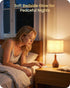 14.2" E26 LE09TL05 Small Table Lamp, Wood Bedside Lamp, Little Cute Desk Lamp with Dark Wood Bottle-Shaped Base & Beige