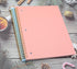 YIKANGHENG Tearable Loose-leaf Spiral Notebook, 2 Pcs 2 Color 3 Punch Design 10.5 Inch x 8.27 Inch Hard Plastic Cover 80 Sheets (160 Pages) 80 GSM for Study and Office Supplies (Blue and Pink) by YIKANGHENG