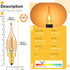 12 Pack Bulbs 0.7W=7W C22T E12 Bulbs 7 Bulbs 2200K LED Vintage Candelabra Night Lights Edison Mini Candle Filament