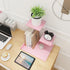 ELITEROO Aesthetic 3 Tier Desktop Shelf Organizer, Mini Wooden Bookshelf for Women Office Supplies, Pink