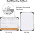 EAONE Double-Sided Magnetic Dry Erase Calendar - 16" X 12" Whiteboard and Cork Board Combo for Office, Kitchen, Home