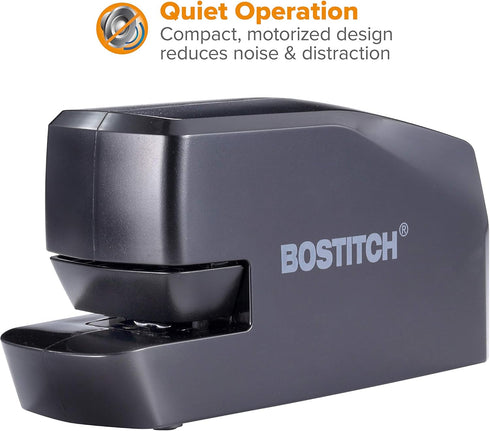 Bostitch Office Portable Electric Stapler, 20 Sheets, AC or Battery Powered, Black (MDS20-BLK)