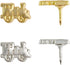 Set 4 Train Push Pins - Gold Metal Train Pins - for Cork Board, Maps, or Lapel Pin Use - Designed in USA