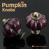 Deep Purple Ceramic Knobs, 12 Pack Pumpkin Cabinet Knobs, Vintage Drawer Pulls with Screws