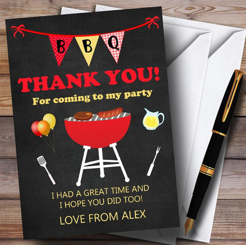 The Card Zoo BBQ Bunting Party Thank You Cards