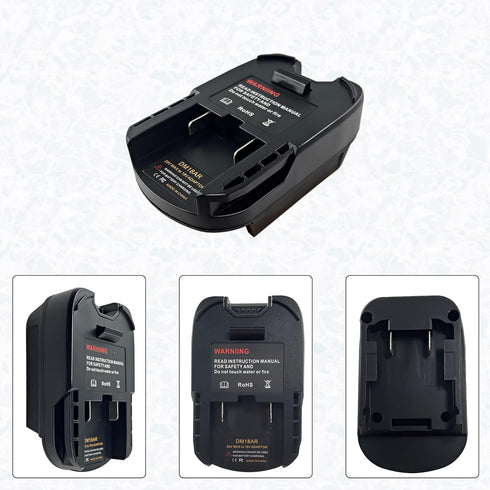 DM18AR Battery Adapter for Milwaukee 18V M18 to Ridgid AEG Tools, Also for Dewalt 20V Li-ion Max XR Battery