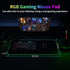 RGB Large Gaming Mouse Pad with 4-Port USB Hub and 13 Lighting Modes, Oversize Anti-Slip Rubber Base (Black)