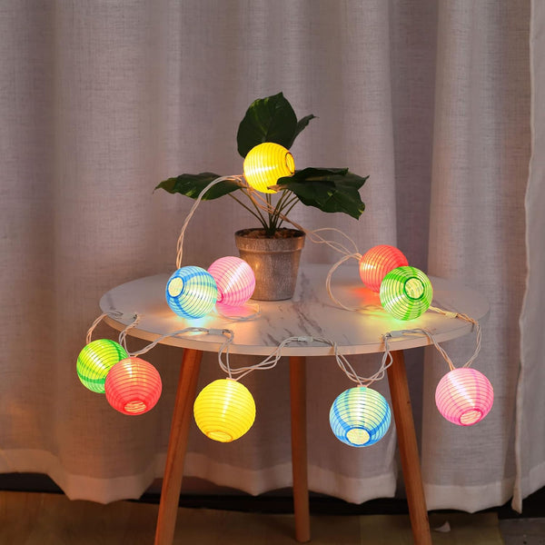 Lantern String Lights 9.83FT 3Inch UL Listed Lantern Lights for Bedroom, Colorful