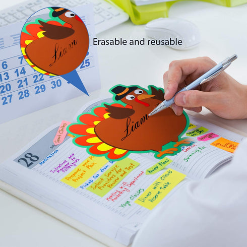 Thanksgiving Turkey Cut-Outs for Classroom Decoration, Creative Bulletin Board Fall Theme, 5.9 x 5.9 Inch (40 Pcs)