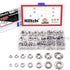 Hilitchi 295-Pcs Finishing Cup Countersunk Washer Assortment Set, 304 Stainless Steel (#4 - #16)