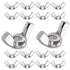 50PCS 1/4"-20 Stainless Steel Wing Nuts, 304 Butterfly Thumb Nuts for Machine, DIY, Furniture & Automotive