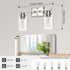 Unicozin 2 Light Bathroom Light Fixtures, Modern Vanity Lights Over Mirror, Brushed Nickel Wall Lamp with Clear Glass