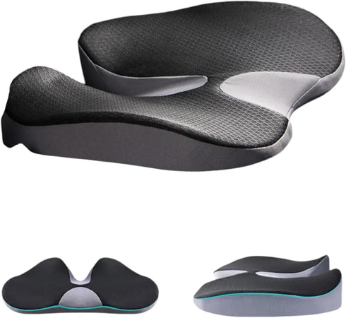 Seat Cushion Non-Slip Orthopedic Memory Foam Pad for Tailbone, Sciatica & Back