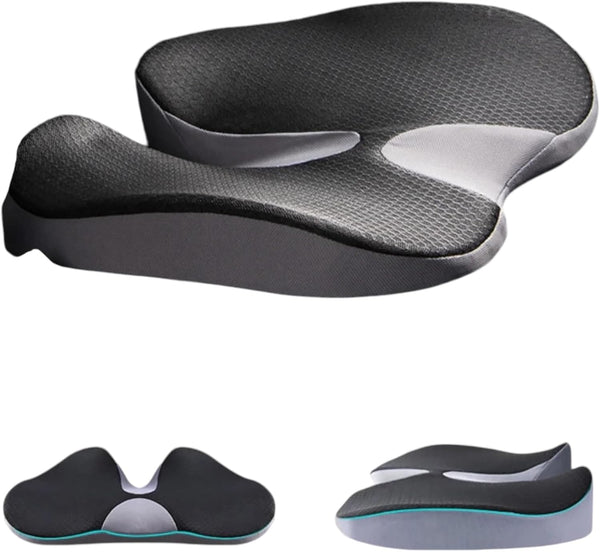 Seat Cushion Non-Slip Orthopedic Memory Foam Pad for Tailbone, Sciatica & Back